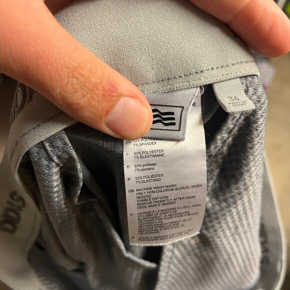 Adidas Golf Men's gray marled flat front performance Shorts 36 10" inseam - Picture 4 of 5